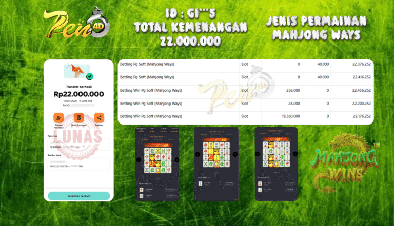 PEN4D $ Kemenangan Jackpot dan Bukti Pembayaran Withdraw Hari Ini 14 NOVEMBER 2025