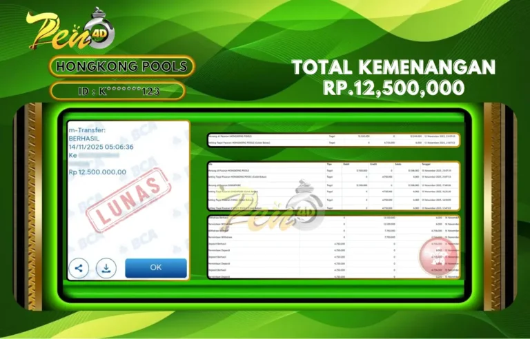 PEN4D $ Kemenangan Jackpot dan Bukti Pembayaran Withdraw Hari Ini 14 NOVEMBER 2025