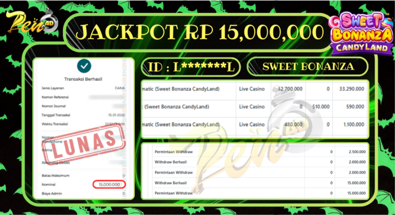 PEN4D $ Kemenangan Jackpot dan Bukti Pembayaran Withdraw Hari Ini 15-JANUARI -2026