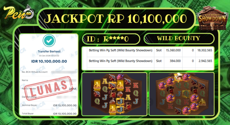 PEN4D $ Kemenangan Jackpot dan Bukti Pembayaran Withdraw Hari Ini 03 -JANUARI -2026