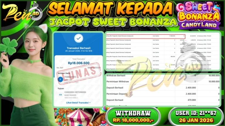 PEN4D $ Kemenangan Jackpot dan Bukti Pembayaran Withdraw Hari Ini 26-JANUARI -2026