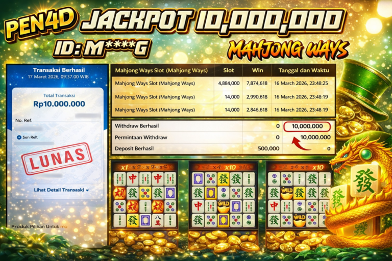 PEN4D $ Kemenangan Jackpot dan Bukti Pembayaran Withdraw Hari Ini 17–MARET–2026