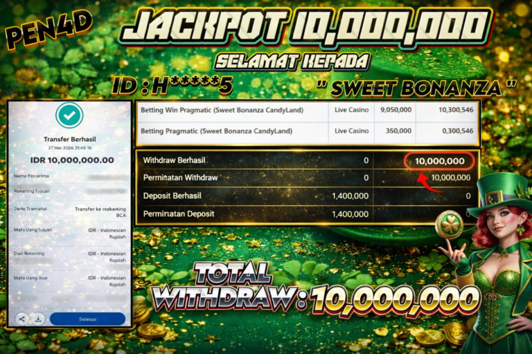 PEN4D – Kemenangan Jackpot Bukti Pembayaran Withdraw Hari Ini (27 Maret 2026) Oleh PEN4D