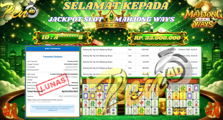PEN4D $ Kemenangan Jackpot dan Bukti Pembayaran Withdraw Hari Ini 10–MARET–2026