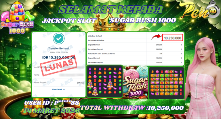 PEN4D $ Kemenangan Jackpot dan Bukti Pembayaran Withdraw Hari Ini 14–MARET–2026