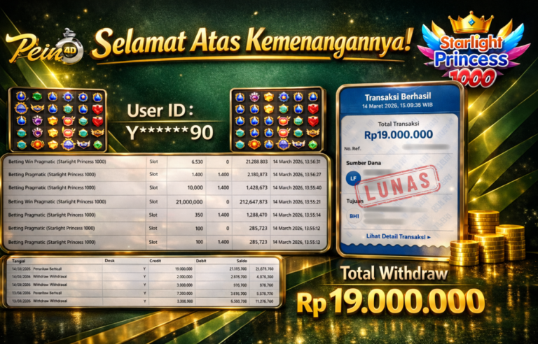 PEN4D $ Kemenangan Jackpot dan Bukti Pembayaran Withdraw Hari Ini 14–MARET–2026