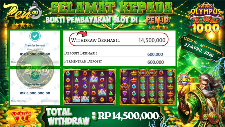 PEN4D – Kemenangan Jackpot Bukti Pembayaran Withdraw Hari Ini (27 April 2026) Oleh PEN4D