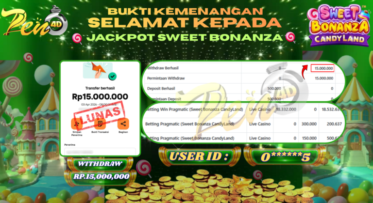 PEN4D – Kemenangan Jackpot Bukti Pembayaran Withdraw Hari Ini (03 April 2026) Oleh PEN4D