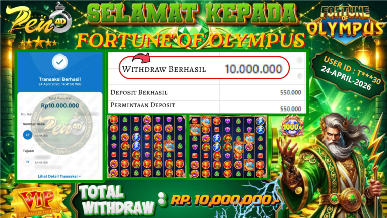 PEN4D – Kemenangan Jackpot Bukti Pembayaran Withdraw Hari Ini (24 April 2026) Oleh PEN4D