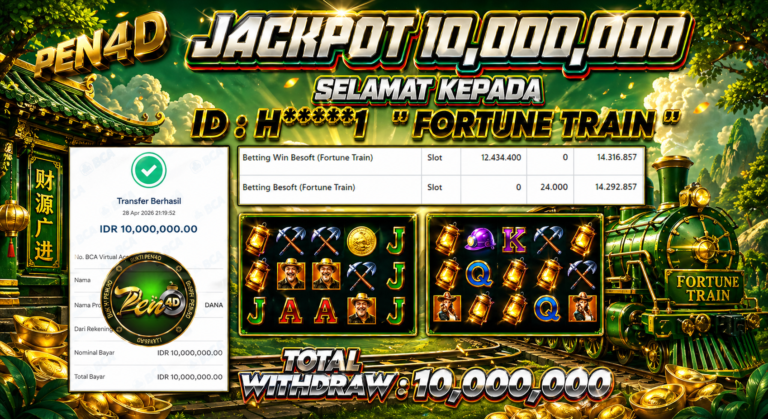 PEN4D – Kemenangan Jackpot Bukti Pembayaran Withdraw Hari Ini (28 April 2026) Oleh PEN4D
