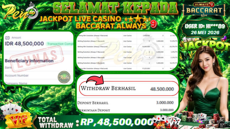 PEN4D – Kemenangan Jackpot Bukti Pembayaran Withdraw Hari Ini ( 28 MEI 2026) Oleh PEN4D
