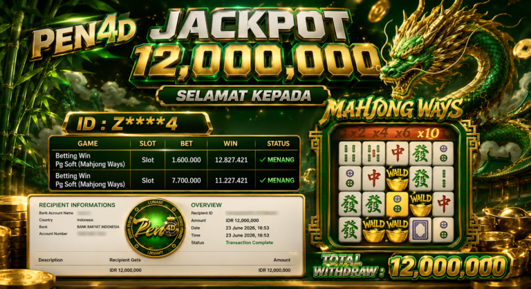 PEN4D – Kemenangan Jackpot Bukti Pembayaran Withdraw Hari Ini (23 JUNI 2026) Oleh PEN4D