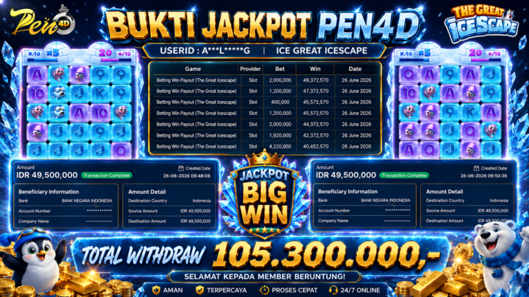 PEN4D – Kemenangan Jackpot Bukti Pembayaran Withdraw Hari Ini (26 JUNI 2026) Oleh PEN4D