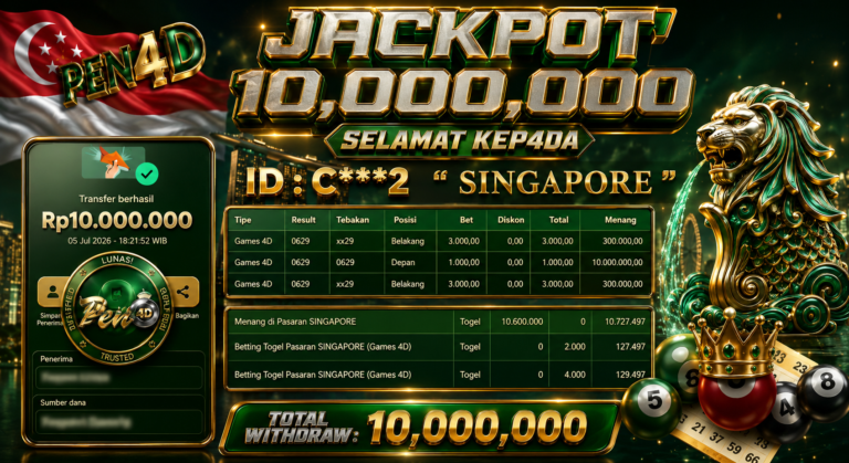 PEN4D – Kemenangan Jackpot Bukti Pembayaran Withdraw Hari Ini (05 JULI 2026) Oleh PEN4D
