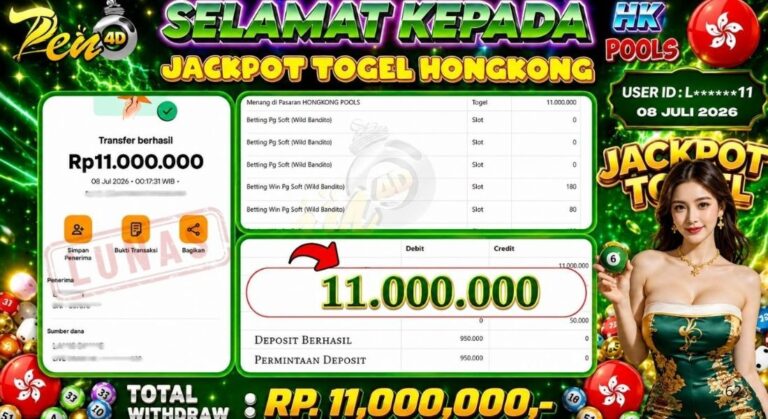 PEN4D – Kemenangan Jackpot Bukti Pembayaran Withdraw Hari Ini (07 JULI 2026) Oleh PEN4D